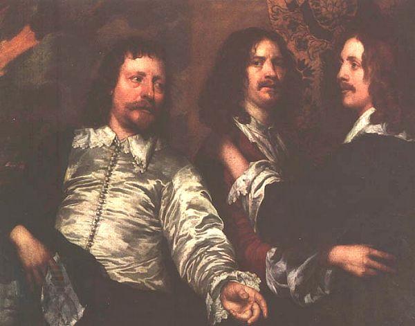 William Dobson The Artist, Sir Charles Cotterell and Balthasar Gerbier China oil painting art